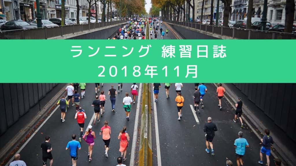 マラソン 2018年11月の練習日誌