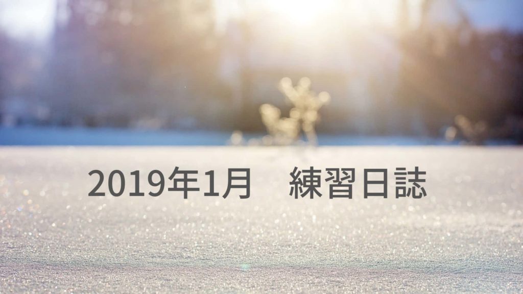 マラソンの練習日誌 2019年1月